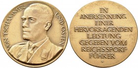 Medaillen Deutschland: Drittes Reich: Bronzemedaille o. J. (1933/1945), von Lauer, Nürnberg. Preismedaille für hervorragende Leistungen. Büste des Rei...