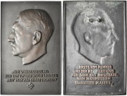 Medaillen Deutschland: Drittes Reich: Bronzeplakette o.J. (v. Heinrich Moshage) zum Aufhängen. Adolf Hitler Kopf nach Links, Monogramm HM, Umschrift D...