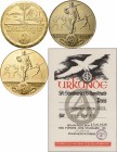 Medaillen Deutschland: Drittes Reich: Lot 3 Medaillen, Vergoldete Zinkmedaille 1939, Ehrenpreis der S.A. Gruppe Niederrhein, 100 Meter Lauf, Klasse A....