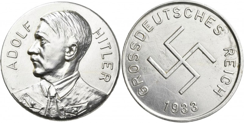 Medaillen Deutschland: Drittes Reich: Versilberte Medaille 1933, nicht signiert ...