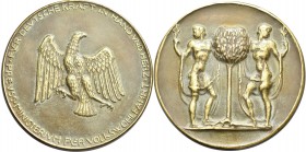Medaillen Deutschland: Weimarer Republik: Große Bronzegussmedaille o.J. (um 1930). Auszeichnung des Ministeriums für Volkswohlfahrt für Verdienste in ...