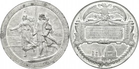 Medaillen Deutschland - Personen: Kolumbus, Christoph: Italienische Zinnmedaille auf die Weltausstellung 1893 in Chicago (World's Columbian Expo/ Espo...