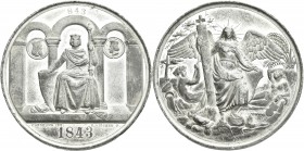 Medaillen Deutschland - Geographisch: Brandenburg-Preußen, Friedrich Wilhelm IV. 1840-1861: Zink Medaille 1843 von K. Fischer, nach einem Entwurf von ...
