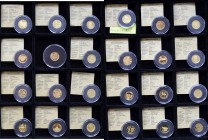Alle Welt: Kleinste Goldmünzen der Welt: Sammlung 24 diverser Goldmünzen, überwiegend 1/25 OZ aber auch 1/20 OZ dabei, alle aus 999/1000 Gold, mit Zer...