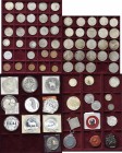 Alle Welt: 10 Schuber voll mit über 150 diversen Münzen aus der ganzen Welt mit Schwerpunkt Deutschland. Angefangen mit über 20 unbestimmten antiken M...