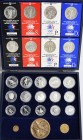 Alle Welt: Olympische Spiele 1984 Sarajevo - Los Angeles: Set mit 8 x 1 USD Gedenkmünzen, 5 x Set von 100, 250 und 500 Dinar (15 Münzen) aus Jugoslawi...