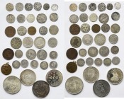 Alle Welt: Vom Mittelalter bis in die Moderne: Ein kleines Lot 34 Münzen und einer Medaille, nicht näher bestimmt, dabei RDR und Spanien als Beispiel....