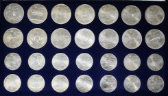 Kanada: Olympische Spiele Montreal 1976: 14 x 5 Dollars sowie 14 x 10 Dollars Gedenkmünzen 1973-1976, augenscheinlich komplette Serie zur Olympiade in...