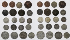 Frankreich: Lot 20 diverser französischen Münzen, nicht näher bestimmt, überwiegend Königreich 17. und 18. Jhd. Dabei 2 Deniers / Double Tournois Fred...