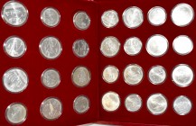 Sowjetunion: Olympische Spiele Moskau 1980: 15 x 5 Rubel sowie 13 x 10 Rubel Gedenkmünzen, fast komplette Serie zur Olympiade 1980. Alle Münzen in Kap...