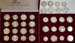 Sowjetunion: Olympische Spiele Moskau 1980: 16 x 5 Rubel sowie 20 x 10 Rubel Gedenkmünzen, keine komplette Serie zur Olympiade 1980 sondern mix aus st...