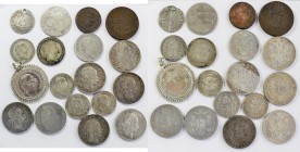 Haus Habsburg: Lot 18 Münzen aus der Doppelmonarchie, angefangen mit 6 Kreuzer Maximilian I. (1490-1519), 15 Kreuzer Leopold, über Münzen von Ferdinan...