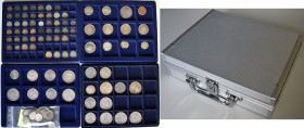 Deutsches Kaiserreich: Ein kleiner Koffer mit Münzen aus dem Kaiserreich. Überwiegend Silbermünzen zu 2,3 und 5 Mark, sowie Kleinmünzen.
 [differenzb...