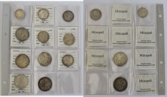 Preußen: Münzblatt mit 11 Münzen, überwiegend 2 und 3 Mark aus Preußen.
 [differenzbesteuert]