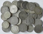Drittes Reich: Lot Silbermünzern aus dem Dritten Reich, dabei 9 x 2 Reichsmark, 26 x 5 Reichsmark sowie je 1x Gedenkmünzen 2 + 5 RM Luther und 5 RM Sc...