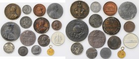 Medaillen alle Welt: Lot 15 diverse Medaillen, überwiegend Personen Abbildungen, dabei: Bamberg, Sedisvakanz 1757 von Werner (PPW), 27,49 g, London, W...