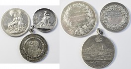 Medaillen Deutschland: Lot 3 Medaillen, dabei: Medaille o. J. (um 1800) von Loos, Herkules unter einer Palme sitzend / Lorbeerkranz DEN FLEISSIGEN ALL...