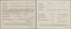 Orden & Ehrenzeichen: Drittes Reich / Kroatien 1943/1944, Lot 2 Verleihungsurkunden: Silberne Zvonimir-Medaille am Kriegsband für entschlossenen persö...