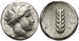 Lucania. Metapontion circa 420-410 BC. Nomos AR