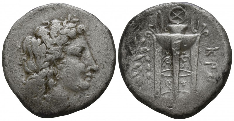 Bruttium. Kroton circa 330-300 BC.
Nomos AR

20mm., 6,27g.

Laureate head o...