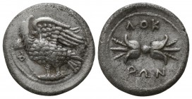 Bruttium. Lokroi Epizephyrioi 350-300 BC. Diobol AR