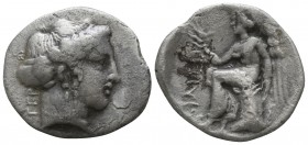 Bruttium. Terina circa 325-300 BC. 1/3 Nomos AR