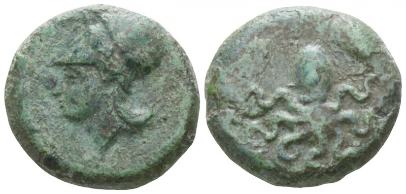 Sicily. Adranon circa 344-336 BC.
Bronze Æ

15mm., 4,16g.

Head of Athena l...