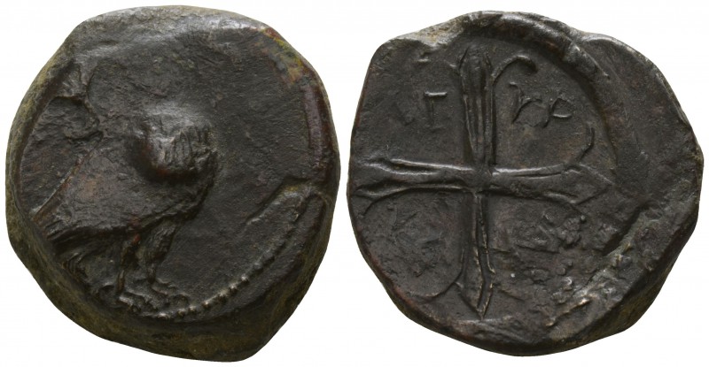 Sicily. Agyrium circa 420-353 BC.
Bronze Æ

22mm., 17,66g.

Eagle standing ...