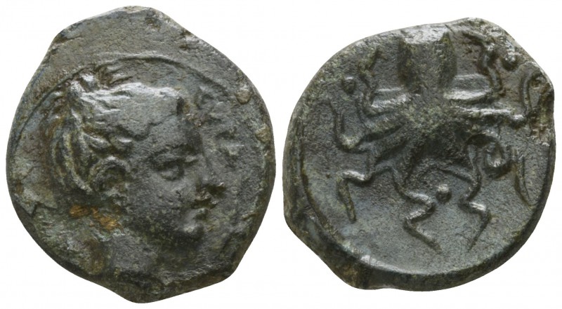 Sicily. Syracuse. Second Democracy 466-405 BC.
Tetras AE

16mm., 2,87g.

ΣV...