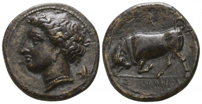 Sicily. Syracuse. Agathokles 317-289 BC.
Bronze Æ

15mm., 3,44g.

Head of K...