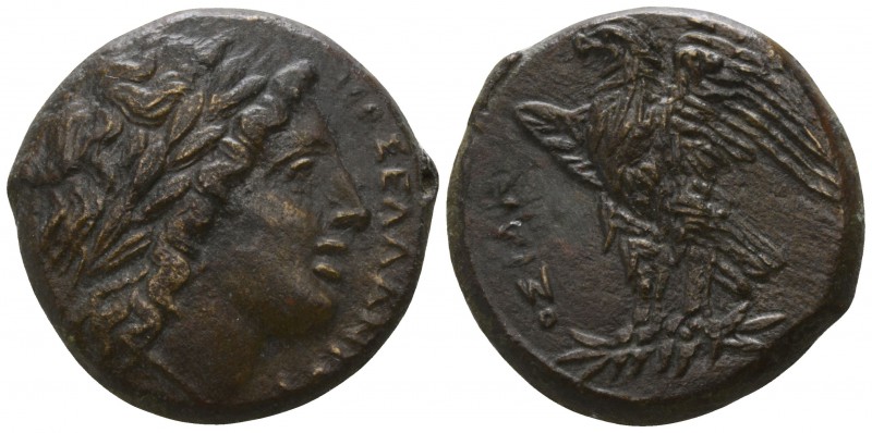 Sicily. Syracuse. Hiketas 287-278 BC.
Bronze Æ

20mm., 7,40g.

ΔIOΣ EΛΛANIO...
