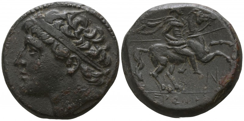 Sicily. Syracuse. Hieron II 275-215 BC.
Bronze Æ

27mm., 17,20g.

Diademed ...