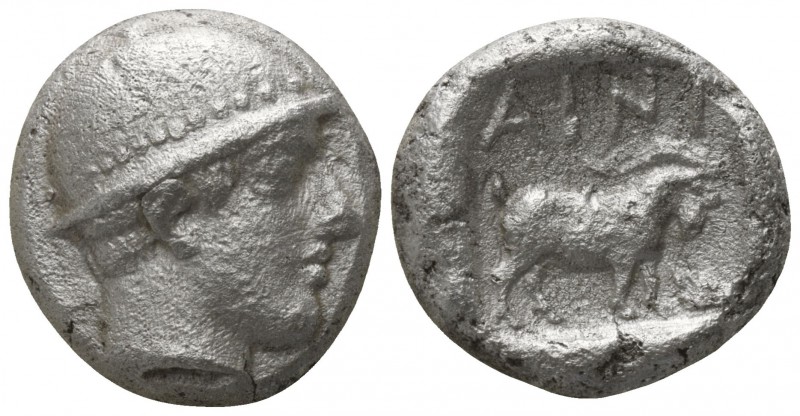 Thrace. Ainos circa 473-471 BC.
Drachm AR

13mm., 3,85g.

Head of Hermes ri...