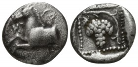 Thrace. Maroneia  circa 398-386 BC. Trihemiobol AR