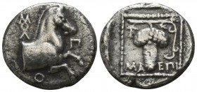 Thrace. Maroneia  circa 398-385 BC. Triobol AR