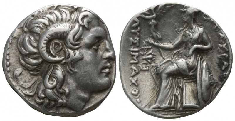 Kings of Thrace. Ephesos. Lysimachos 305-281 BC.
Drachm AR

16mm., 4,28g.

...