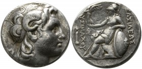 Kings of Thrace. Lampsakos. Lysimachos 305-281 BC, (struck circa 297-281 BC).. Tetradrachm AR