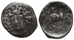 Thessaly. Larissa 344-321 BC. Trihemiobol AR