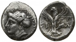 Paphlagonia. Sinope 410-375 BC. Hemidrachm AR