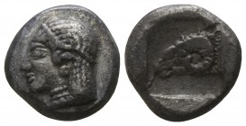 Troas. Kebren  circa 450 BC. Diobol AR