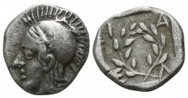 Aeolis. Elaia  circa 450-400 BC. Diobol AR