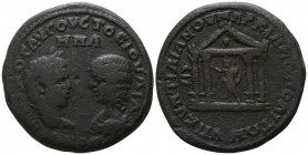 Moesia Inferior. Marcianopolis. Caracalla and Julia Domna  AD 198-217, (Quintilianus, consular legate, struck AD 215).. Pentassarion AE