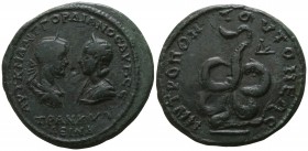 Moesia Inferior. Tomis. Gordian and Tranquillina  AD 238-244. Tetrassarion AE