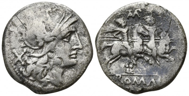 Cn. Baelius Tamphilus 194-190 BC. Rome
Denar AR

17mm., 3,46g.

Helmeted he...