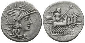 Annius Rufus 144 BC. Rome. Denar AR