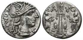 C. Augurinus.  135 BC. Rome. Denar AR