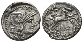 M. Marcius Mn.f.  134 BC. Rome. Denar AR