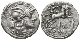 M. Marcius Mn. F 134 BC. Rome. Denar AR