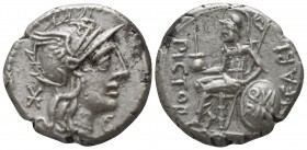 Numerius Fabius Pictor.  126 BC. Rome. Denar AR
