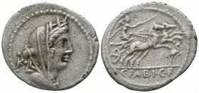 C. Fabius C. f. Hadrianus 102 BC. Rome. Denar AR